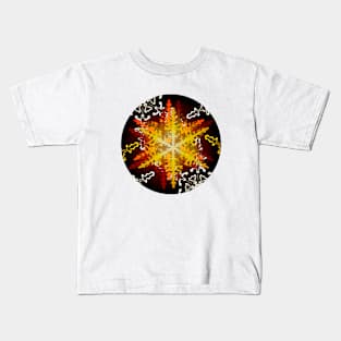 Winter Snowflakes Color Art Kids T-Shirt